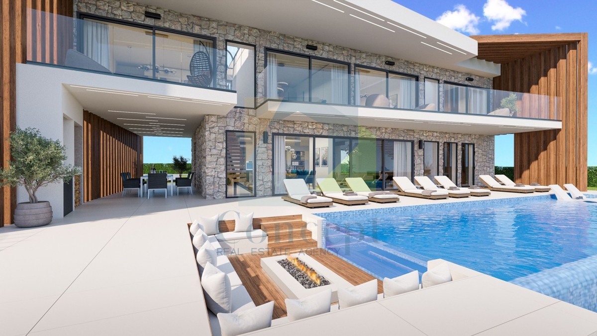 Poreč, dintorni, Villa di lusso con vista mozzafiato sul mare