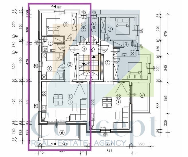 Umag, dintorni, Ampio appartamento in posizione tranquilla con vista mare, a 2 km dal mare
