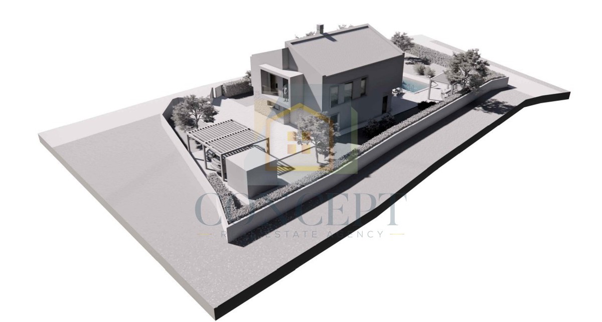 Poreč, dintorni, Terreno edificabile con permesso di costruzione, 15 km dal mare