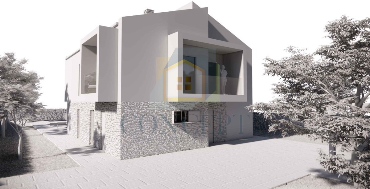 Poreč, dintorni, Terreno edificabile con permesso di costruzione, 15 km dal mare