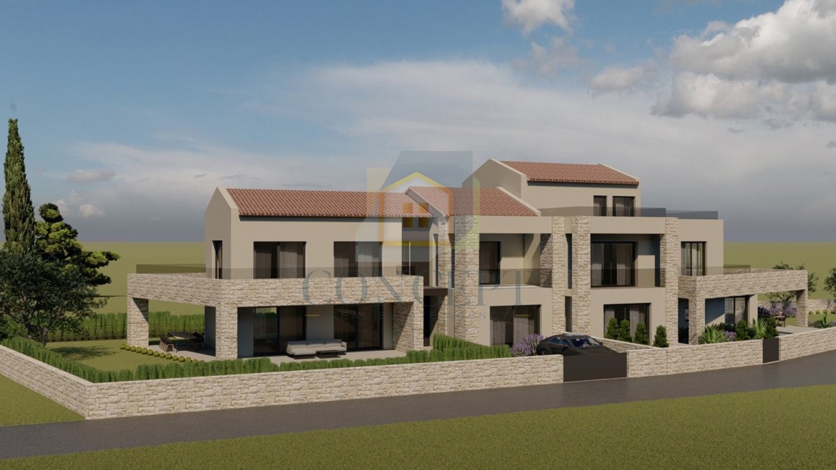 Poreč, Vižinada, dintorni, Terreno edificabile con permesso di costruzione, 17 km dal mare