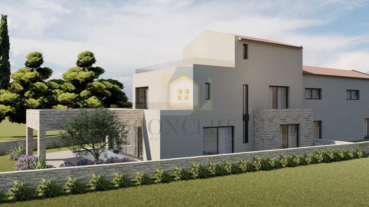 Poreč, Vižinada, dintorni, Terreno edificabile con permesso di costruzione, 17 km dal mare