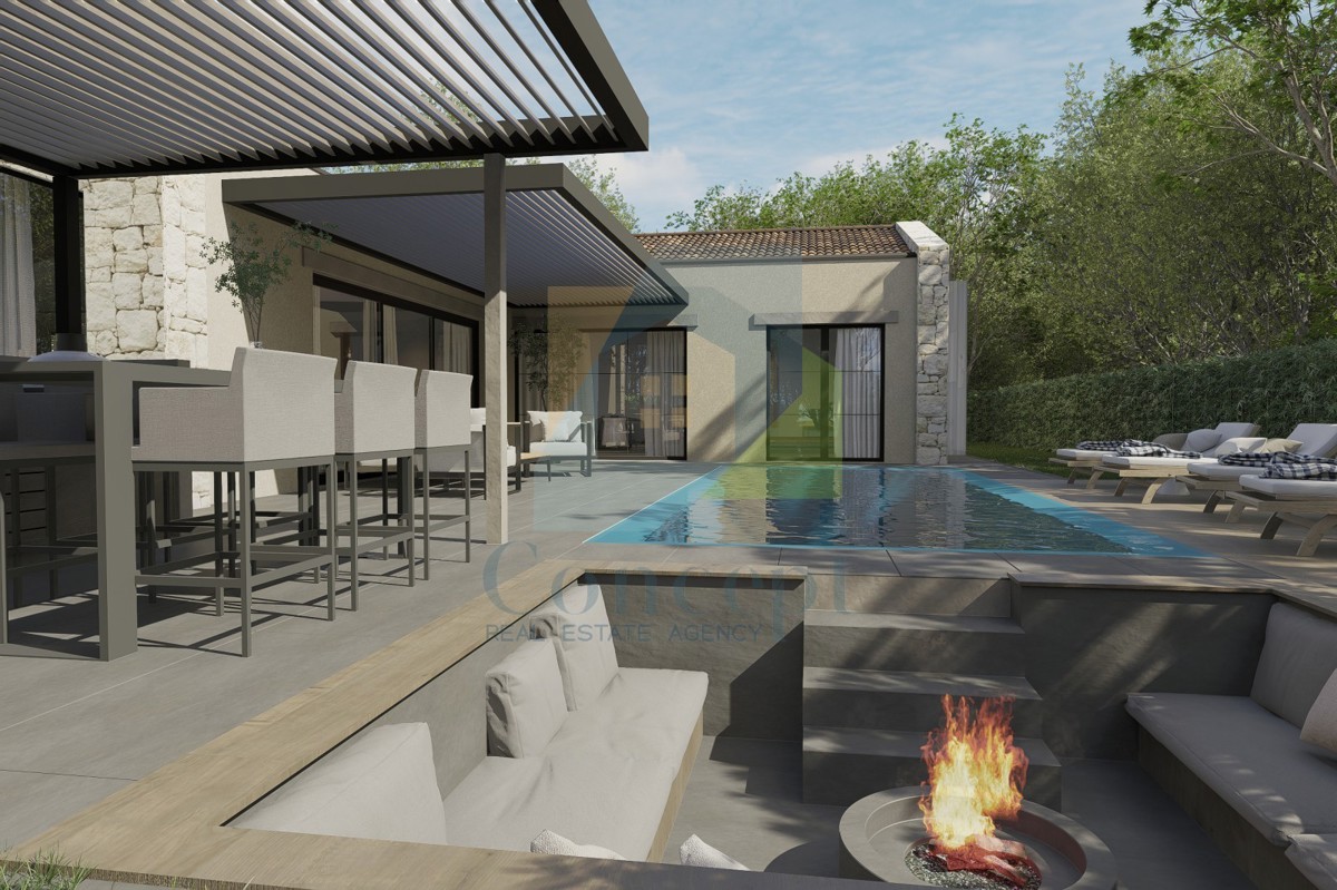 Poreč, dintorni, Casa di design moderno con piscina a 4 km dal mare