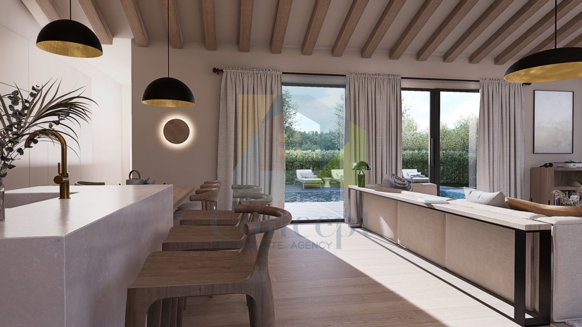 Poreč, dintorni, Casa di design moderno con piscina a 4 km dal mare