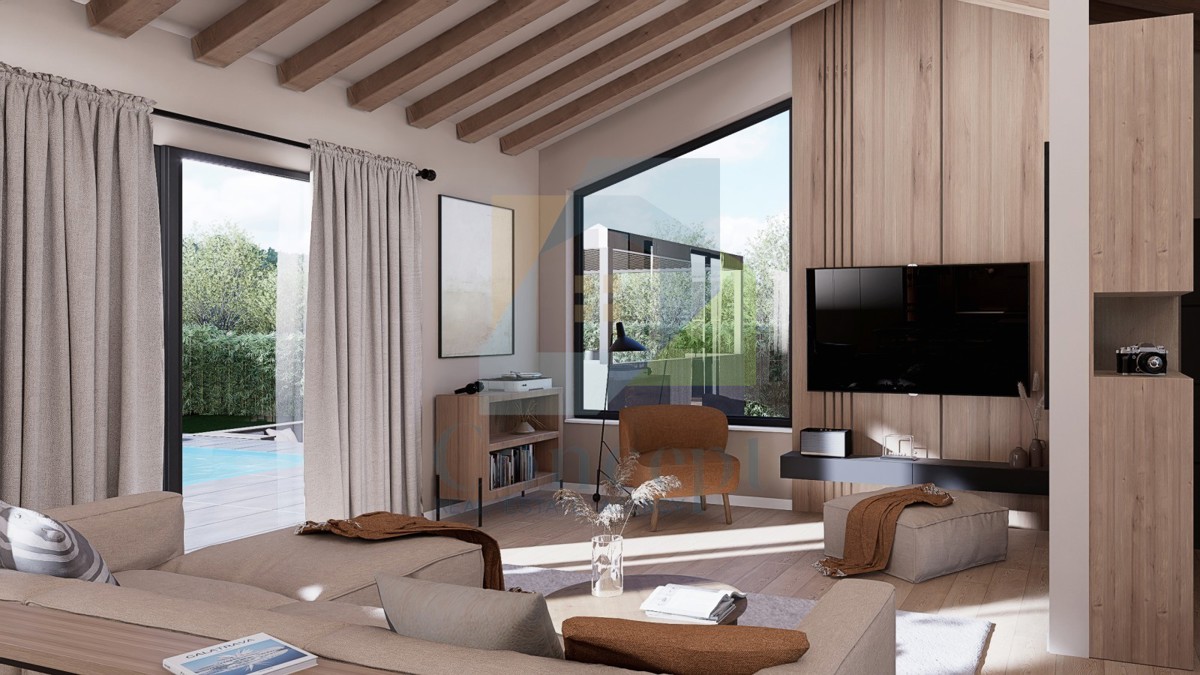 Poreč, dintorni, Casa di design moderno con piscina a 4 km dal mare