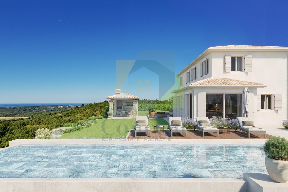 Grožnjan, dintorni, Splendida villa con vista panoramica sul mare e sulla natura, a 12 km dal mare