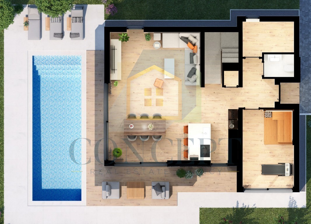 Poreč, zona circostante, Villa di lusso indipendente con piscina e terrazza sul tetto, a 2 km dal mare