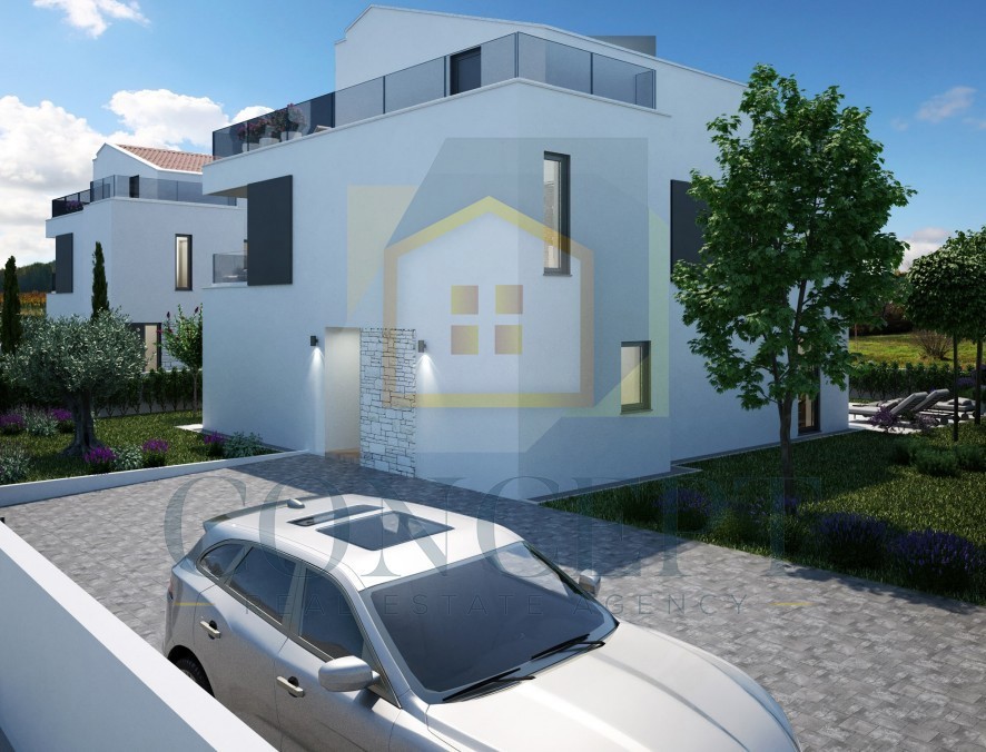 Poreč, zona circostante, Villa di lusso indipendente con piscina e terrazza sul tetto, a 2 km dal mare