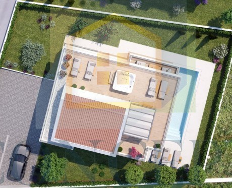 Poreč, zona circostante, Villa di lusso indipendente con piscina e terrazza sul tetto, a 2 km dal mare