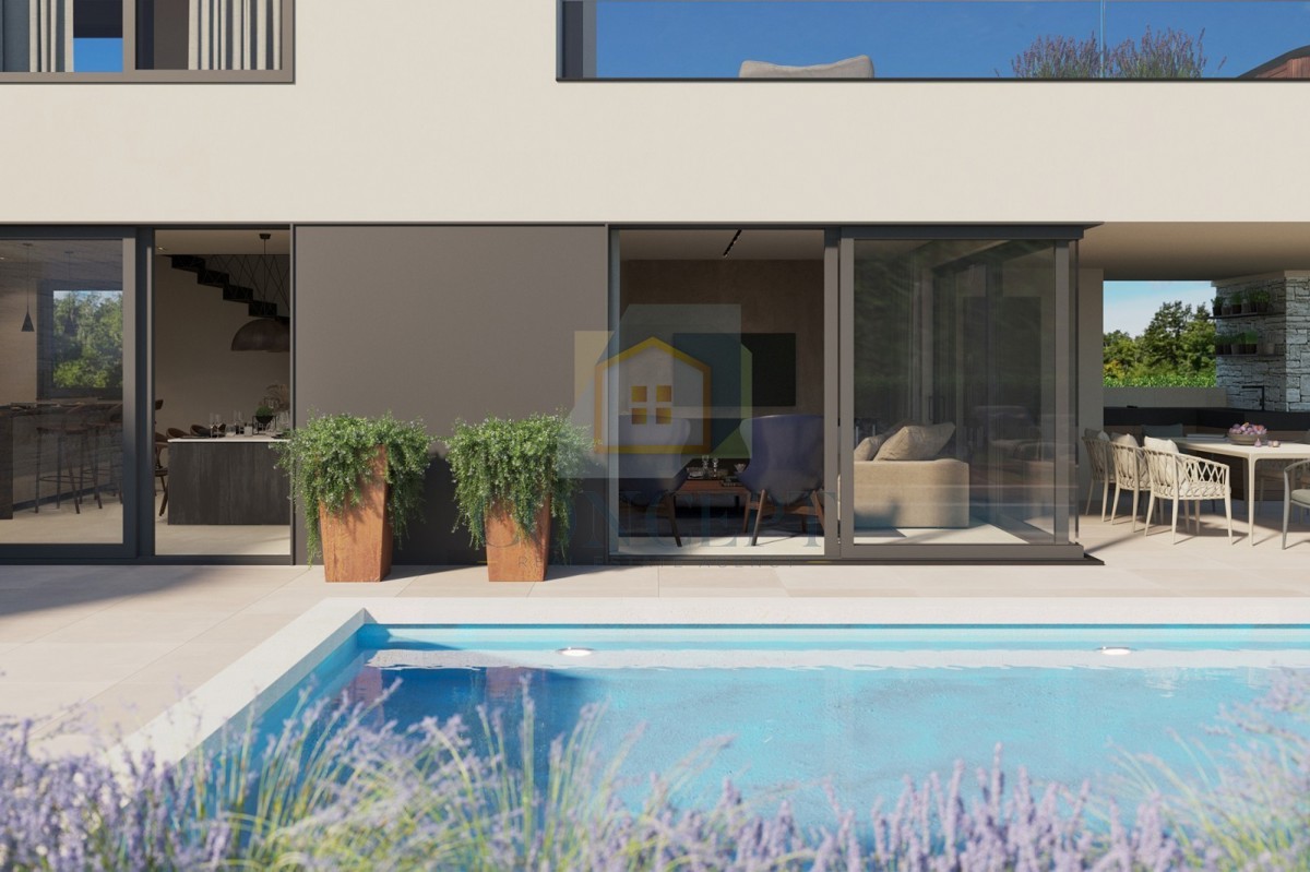 Poreč, dintorni, Moderna villa con piscina ai margini del villaggio, 17 km dal mare