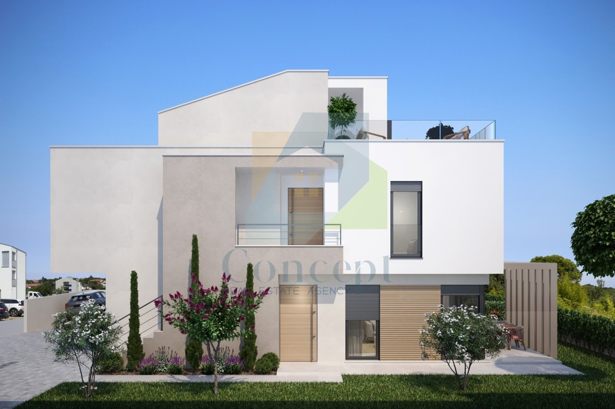 Umag, zona, Appartamento di lusso su due piani con terrazza sul tetto, a 300 m dal mare