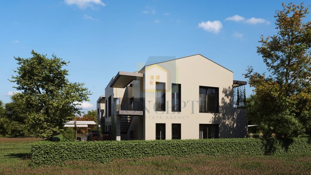 Poreč, dintorni, Appartamento di lusso al 1° piano con tre camere da letto e giardino, a 3 km dal mare