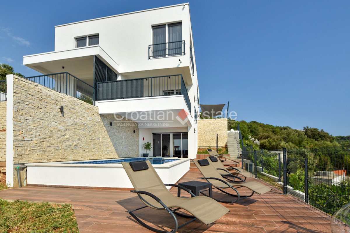 Isola di Ciovo - Lussuosa villa con piscina riscaldata, Vista panoramica sul mare