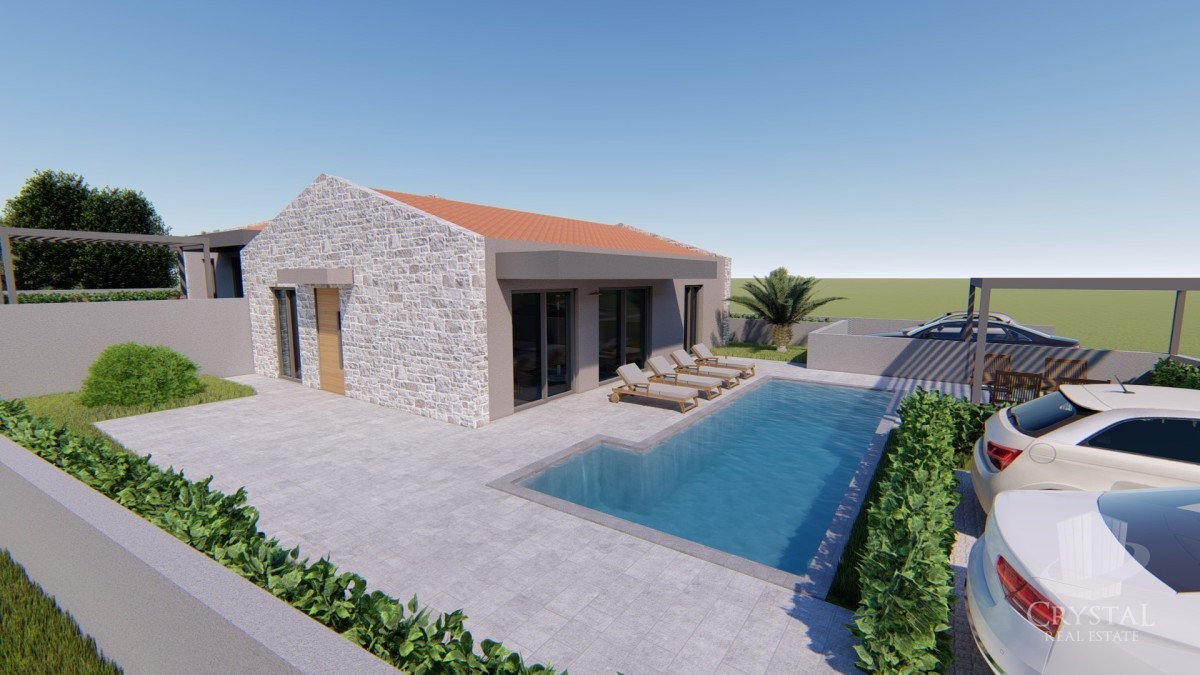 Vicino a Vižinada, nuova costruzione! Casa a piano terra con piscina
