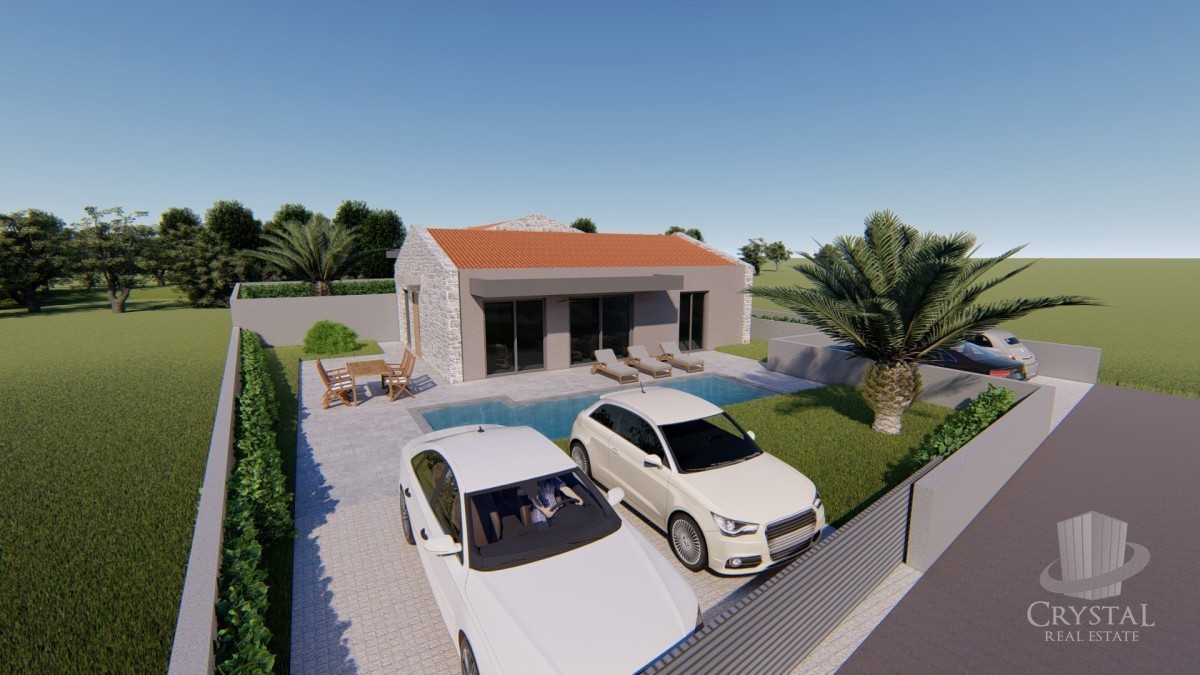 Vicino a Vižinada, nuova costruzione! Casa a piano terra con piscina