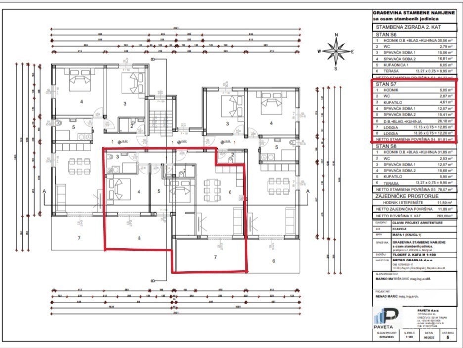 Appartamento con 2 balconi vista mare - Novigrad