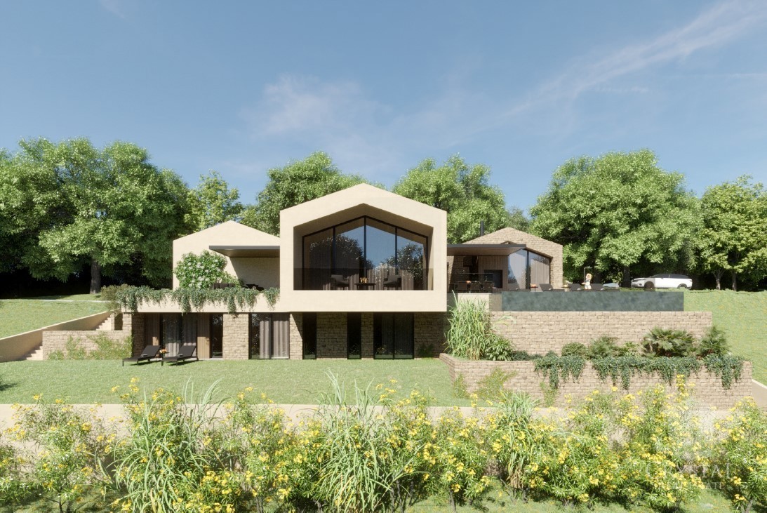 In vendita – Villa moderna con piscina e permesso di costruzione definitivo