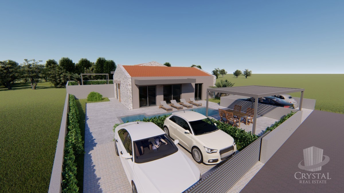 Zona di Vižinada, nuova costruzione! Casa a piano terra con piscina