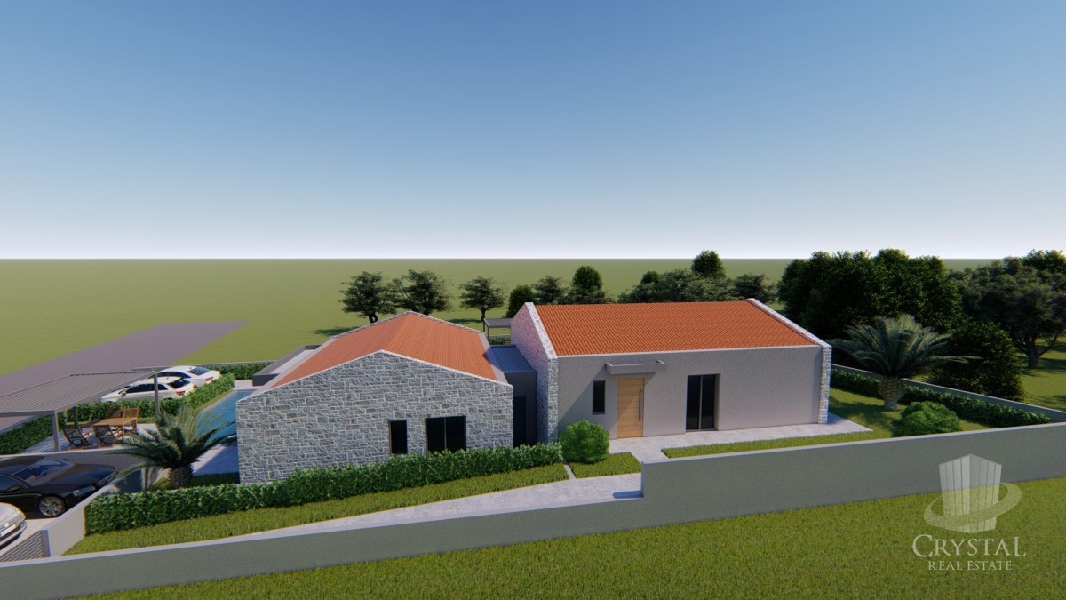Zona di Vižinada, nuova costruzione! Casa a piano terra con piscina