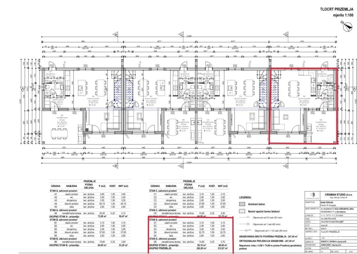 Moderna casa a schiera con piscina