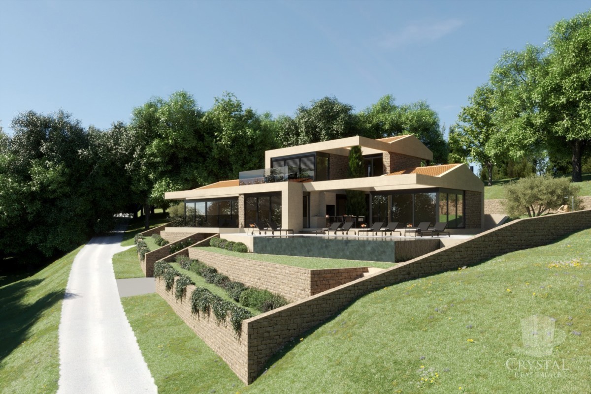 In vendita – Villa moderna con piscina e permesso di costruzione