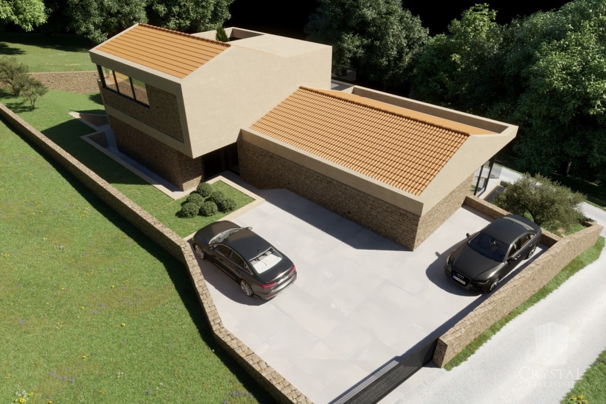 In vendita – Villa moderna con piscina e permesso di costruzione