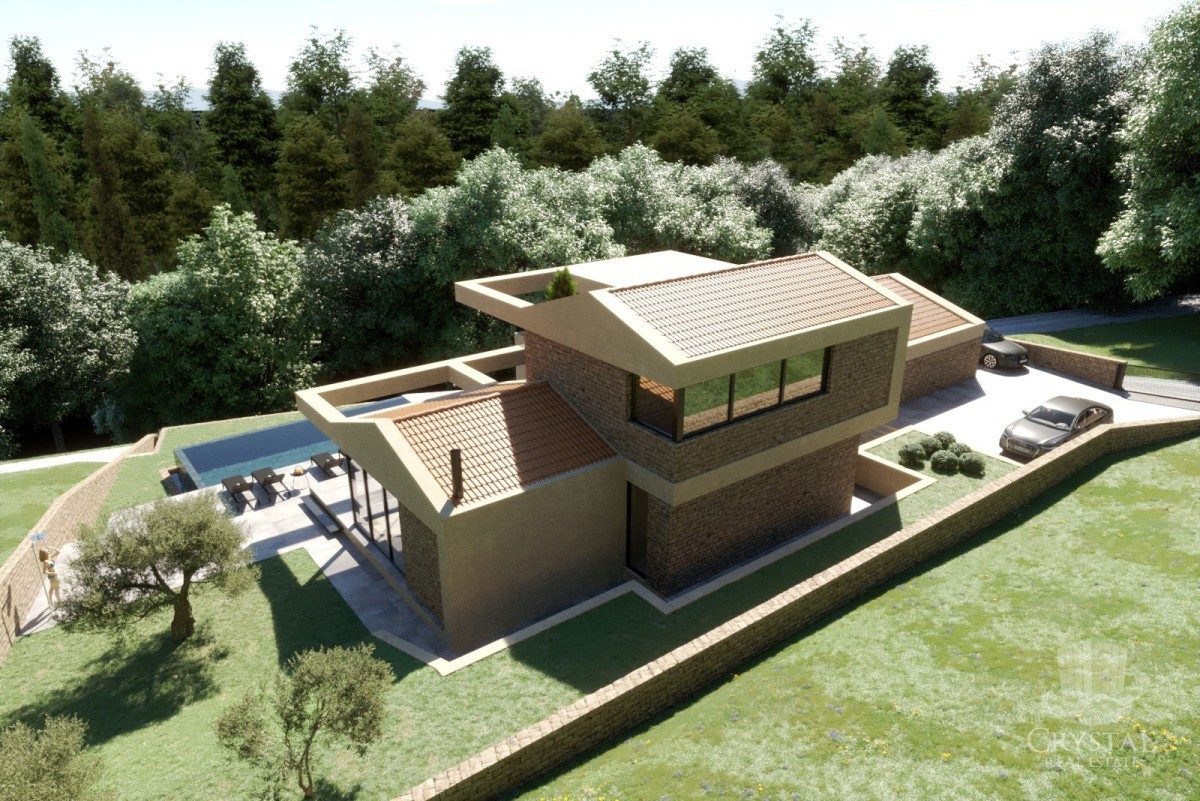 In vendita – Villa moderna con piscina e permesso di costruzione