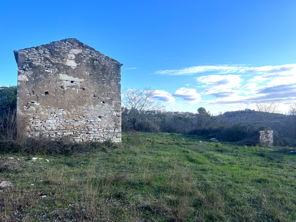 ISTRIA, BUJE - Casa con 2500m2 di terreno edificabile, vista mare VENDITA IN ESCLUSIVA