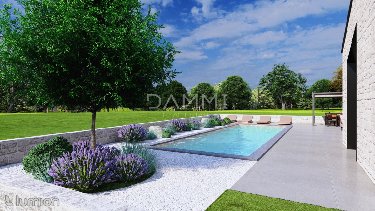 ISTRIA, ŽMINJ - CASA DI DESIGN AL PIANO MODERNO CON PISCINA