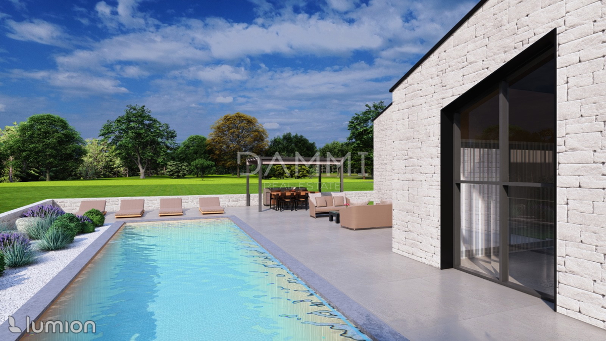 ISTRIA, ŽMINJ - CASA DI DESIGN AL PIANO MODERNO CON PISCINA