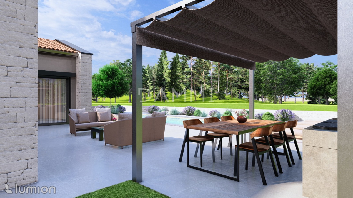 ISTRIA, ŽMINJ - CASA DI DESIGN AL PIANO MODERNO CON PISCINA