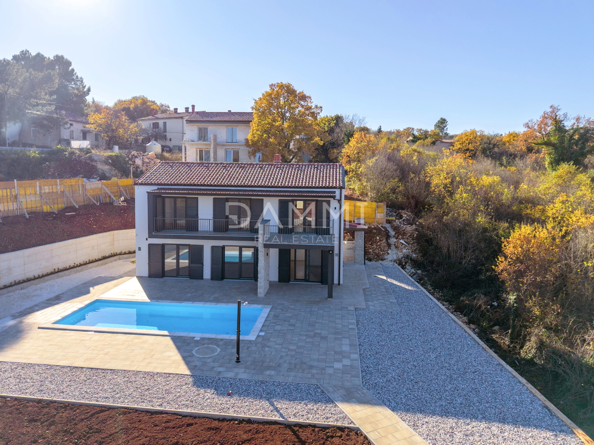 Istra, Rakalj - villa moderna con piscina, vista mare