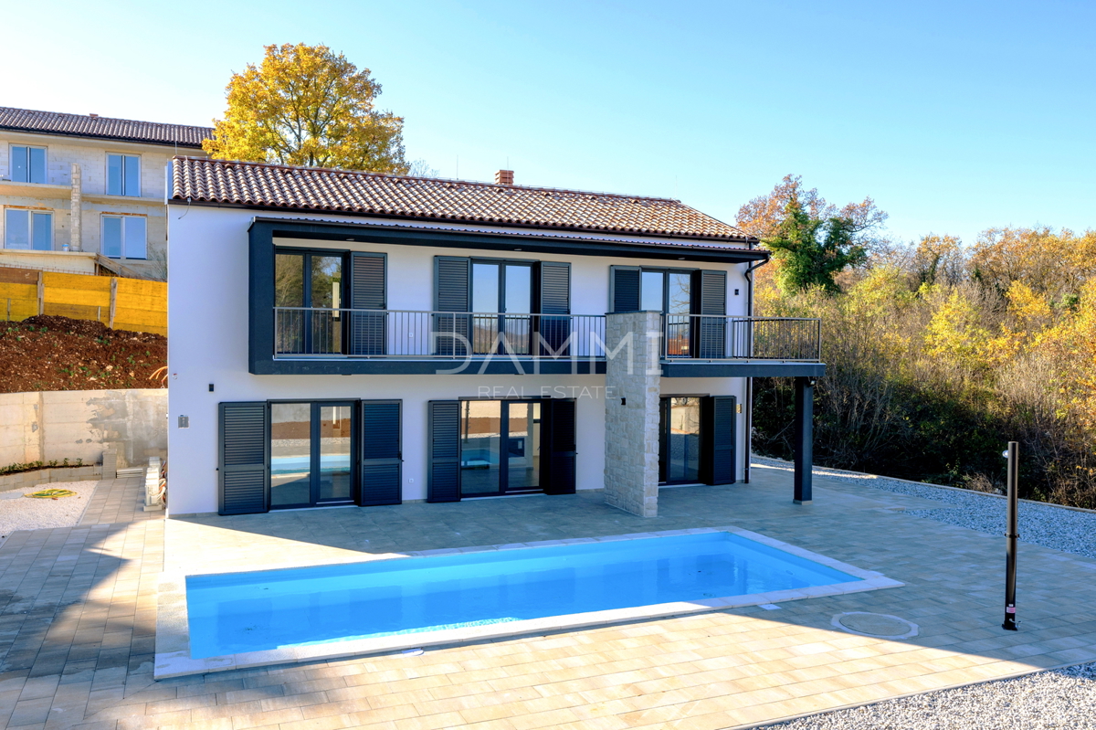 Istra, Rakalj - villa moderna con piscina, vista mare