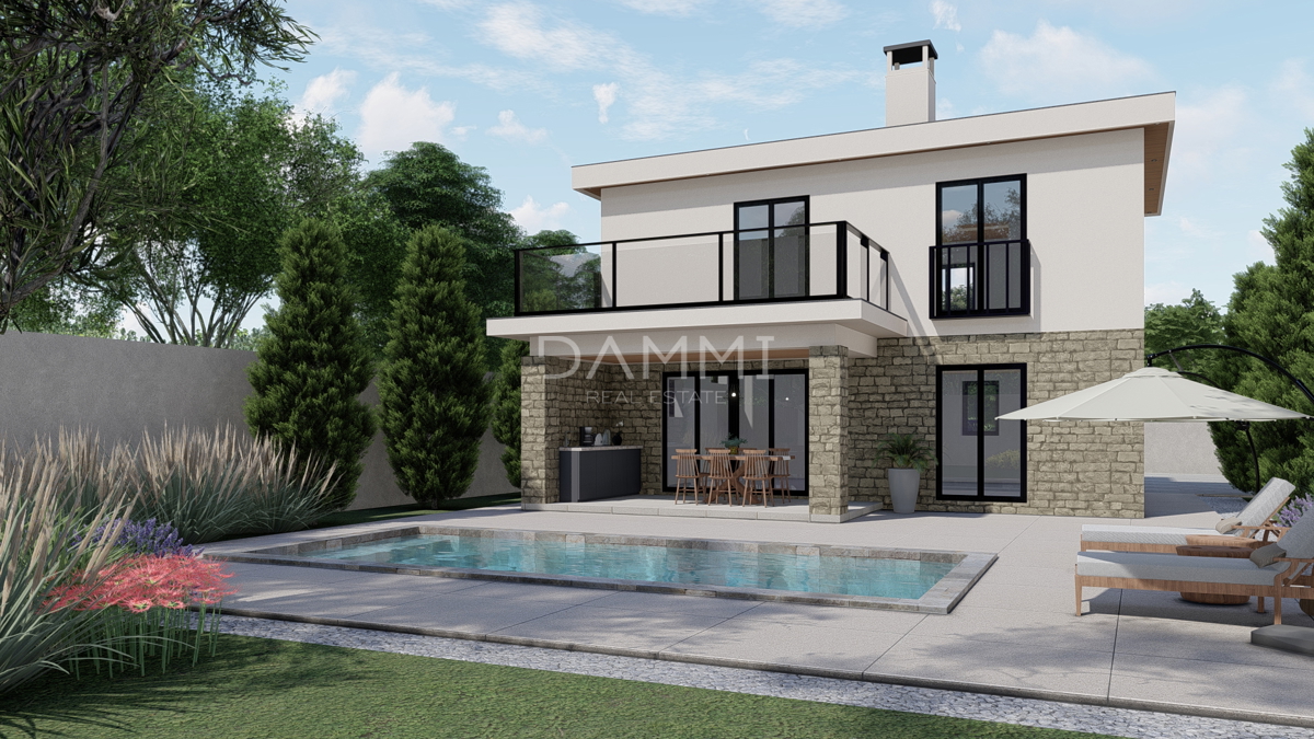 ISTRA, ŽMINJ - Casa moderna con piscina in ottima posizione