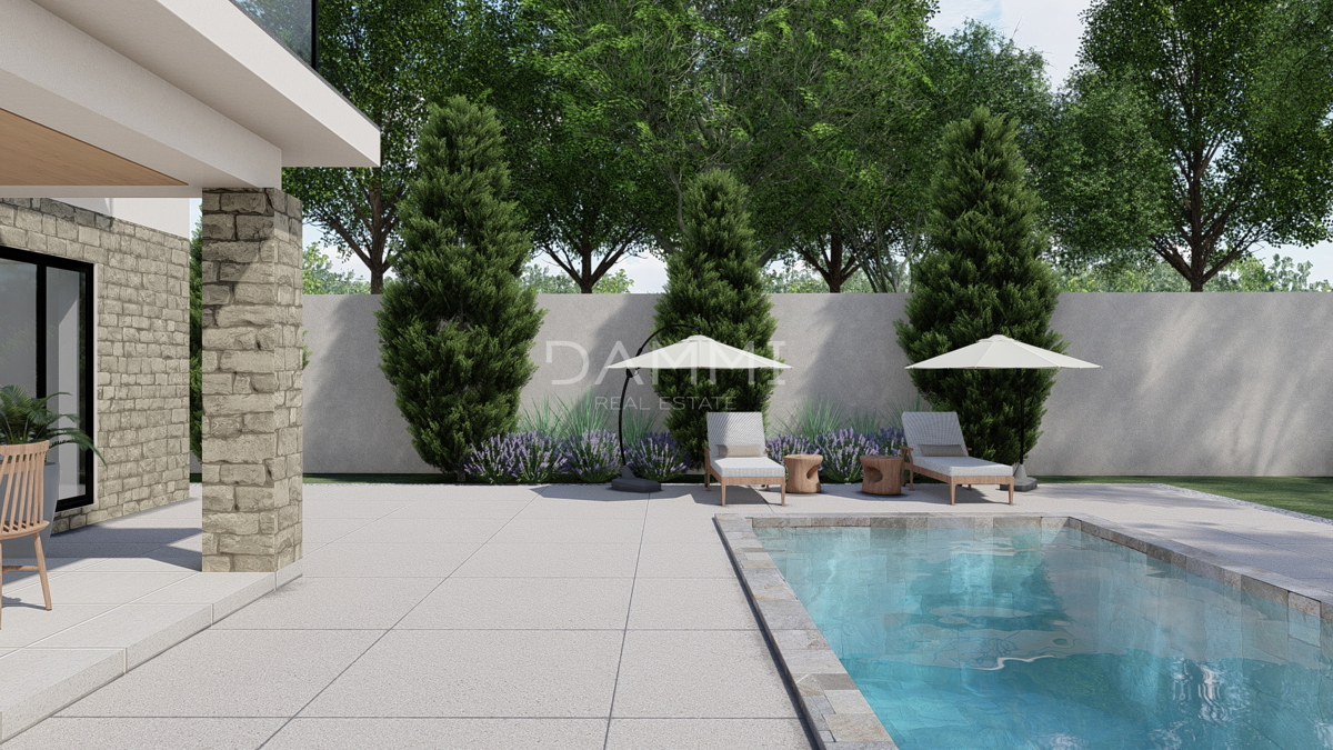 ISTRA, ŽMINJ - Casa moderna con piscina in ottima posizione