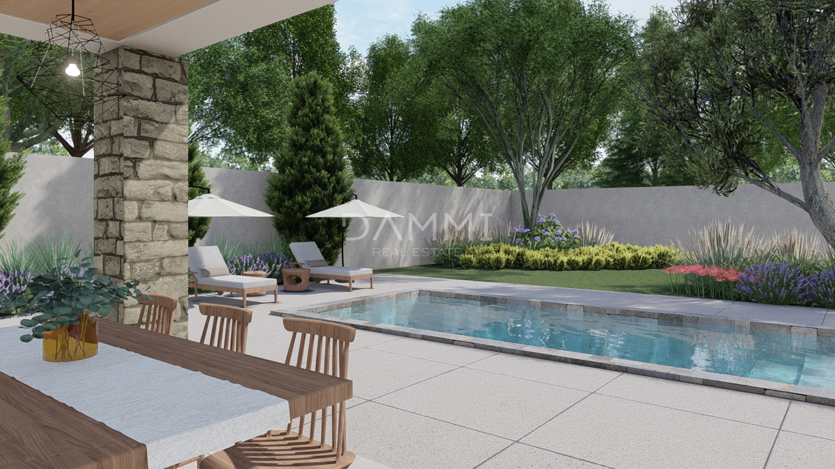 ISTRA, ŽMINJ - Casa moderna con piscina in ottima posizione