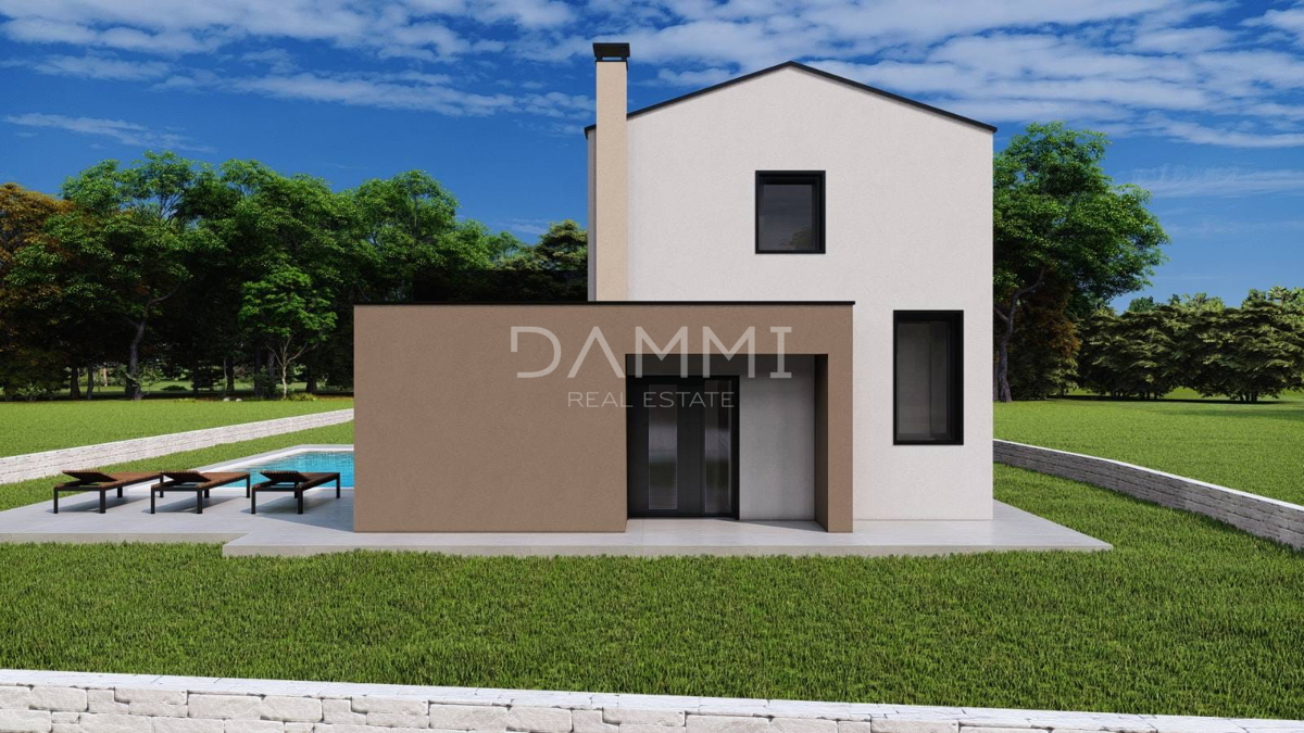 ISTRIA, TINJAN - Casa con piscina in posizione appartata e splendida vista