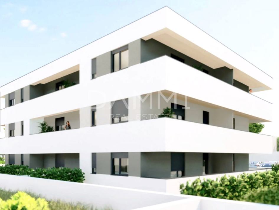 Istra, Pula - appartamento con una camera, nuova costruzione, piano terra con giardino