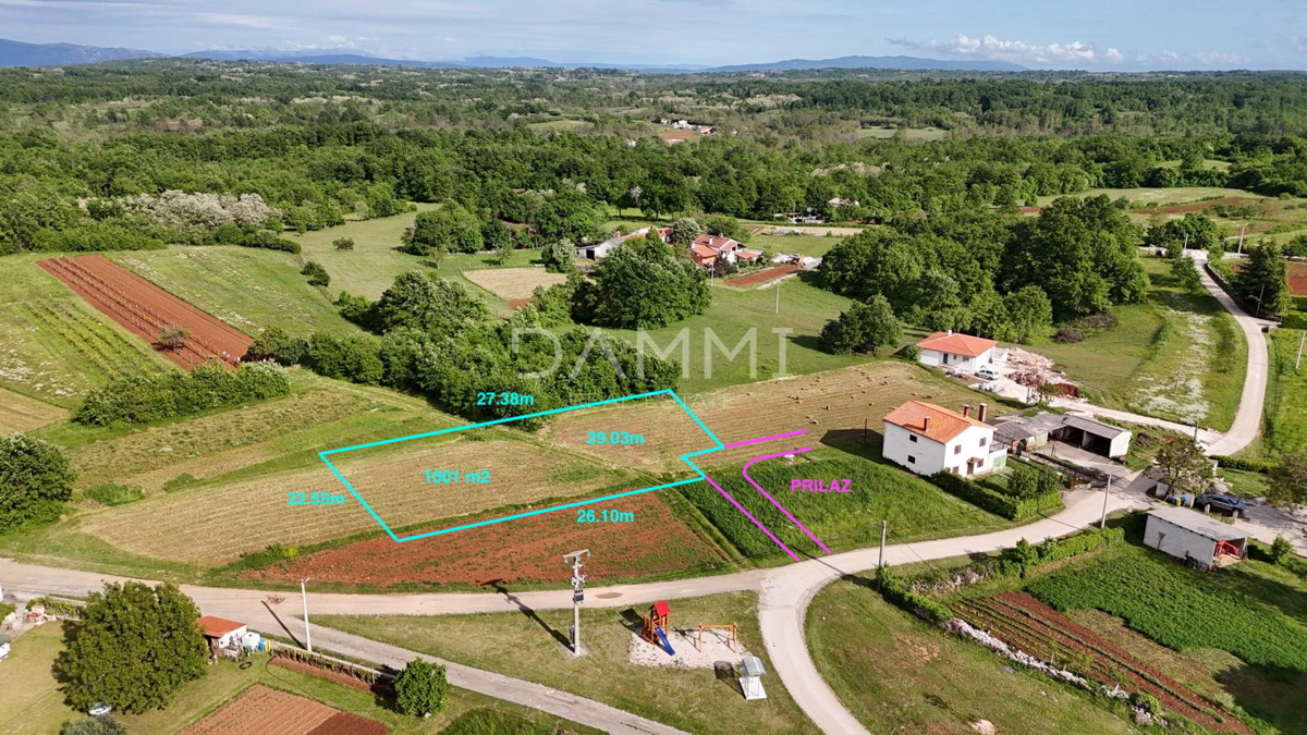 ISTRIA, ŽMINJ - Terreno edificabile con vista aperta 1001 m2