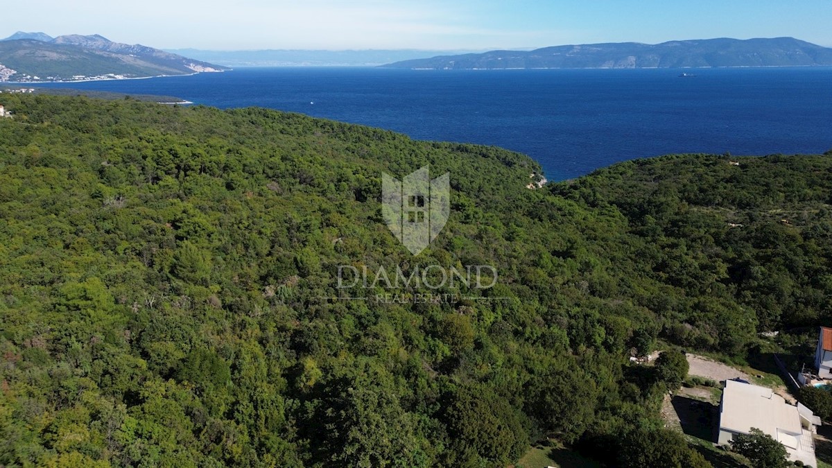 Albona, dintorni, terreno edificabile con vista mare