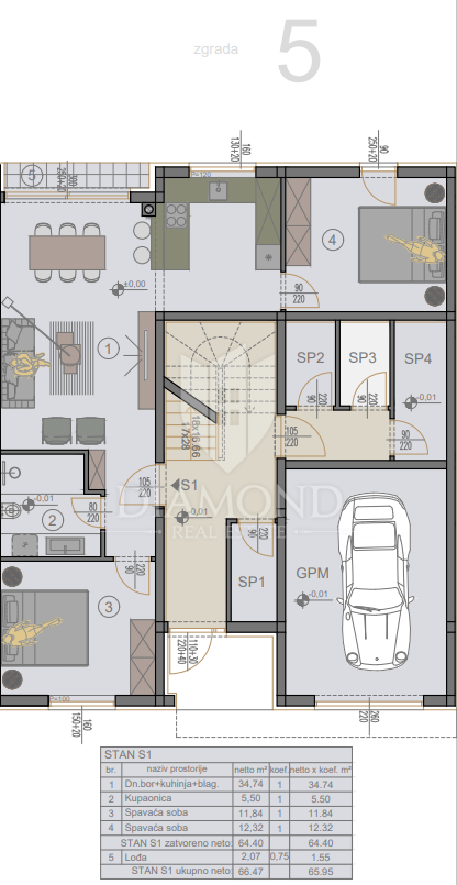 Fantastico appartamento in un nuovo edificio vicino a Pola!
