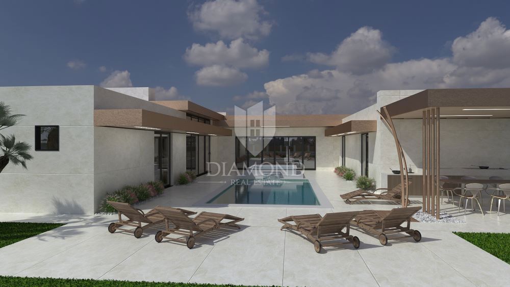 Moderna casa a un piano a Liznjan