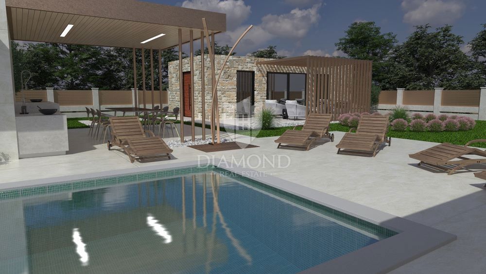 Moderna casa a un piano a Liznjan