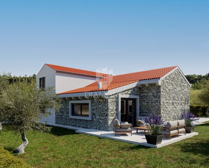 Svetvinčenat, dintorni, bella casa roh-bau 