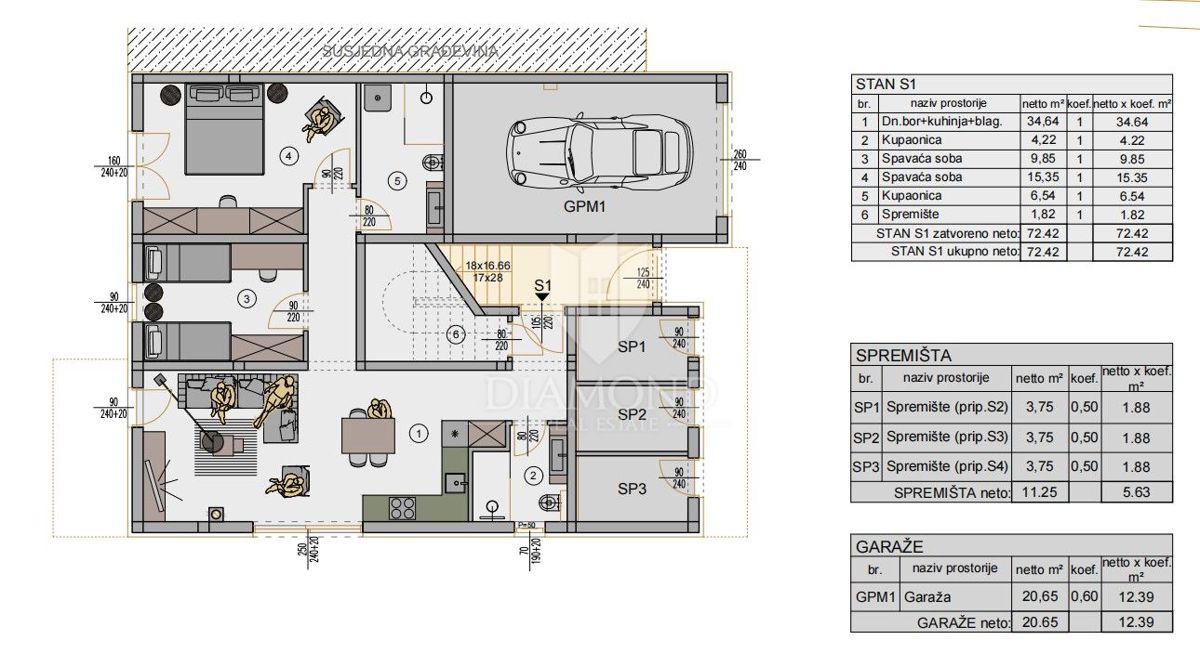 Kaštanjer – Nuovo edificio, appartamento con giardino al piano terra!