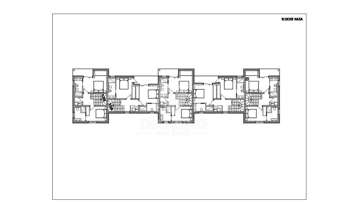 Parenzo, dintorni, terreno con permesso di costruire 5 case in fila