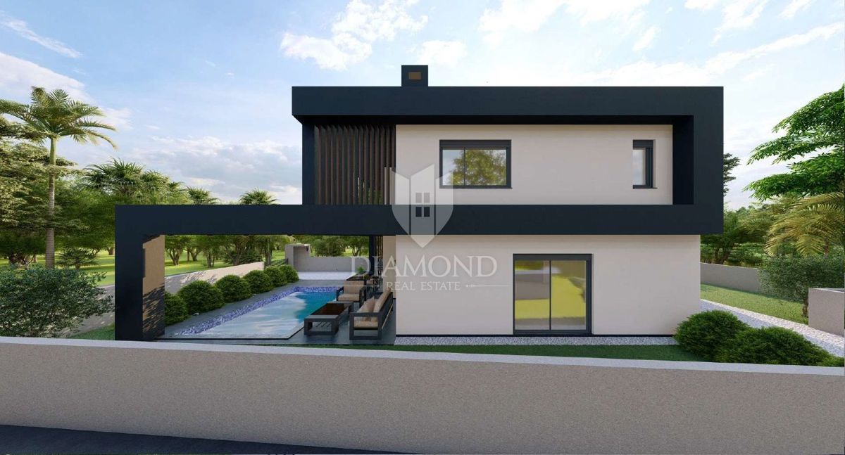 Medulin, dintorni, villa moderna in una posizione tranquilla