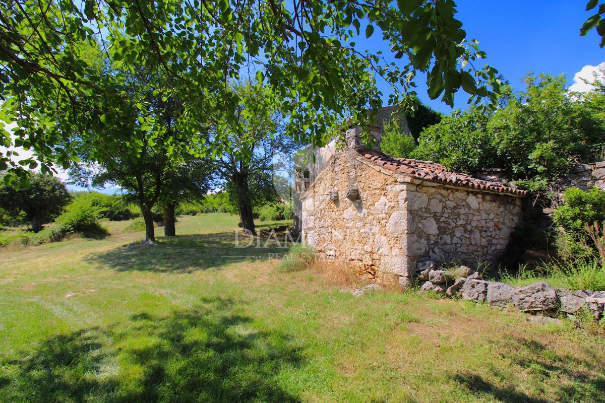 Albona, dintorni, bella proprietà con tre edifici da ristrutturare