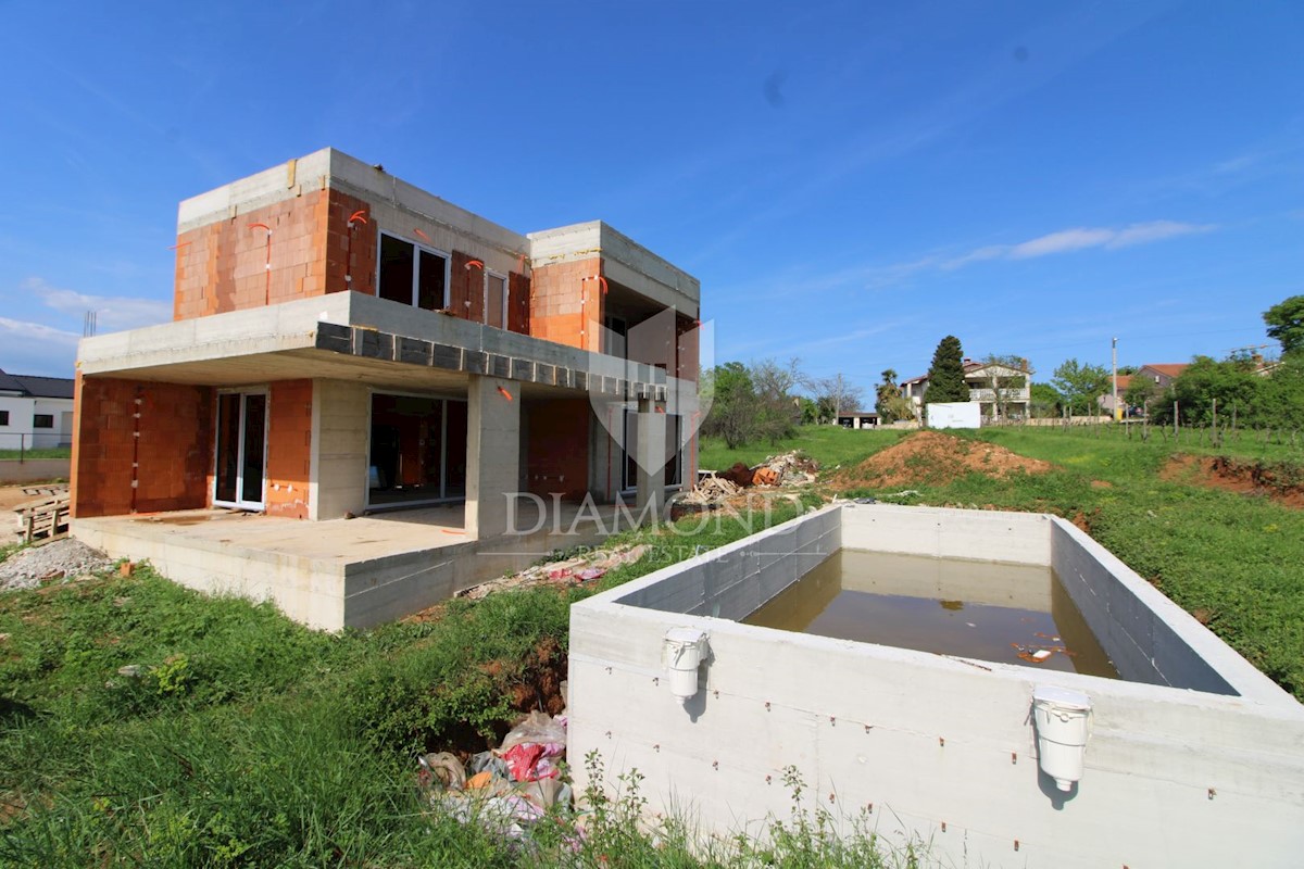 Labin, dintorni, casa vacanze di nuova costruzione con piscina