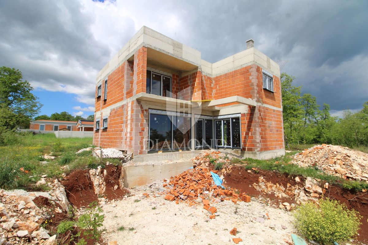 Marčana, dintorni, casa vacanza in costruzione, vista mare